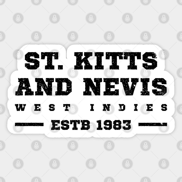 St Kitts and Nevis Estb 1983 West Indies Sticker by IslandConcepts